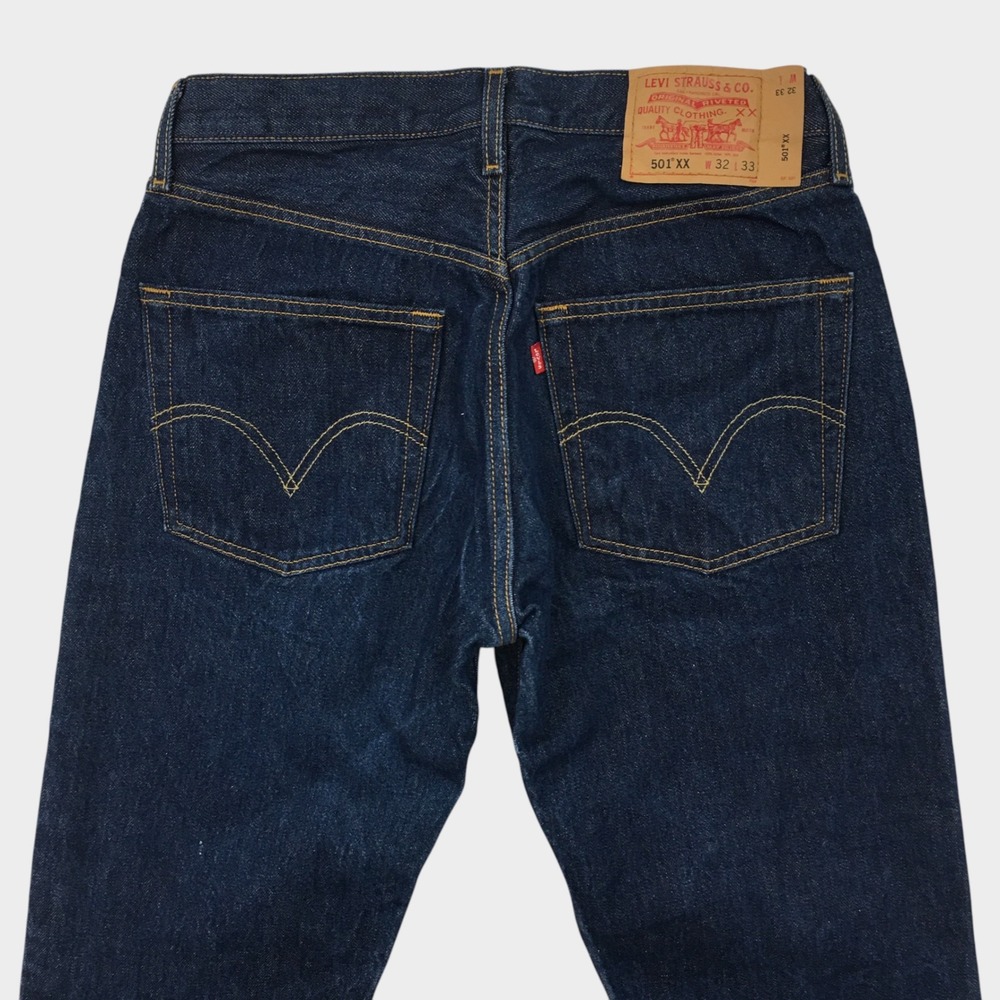 VINTAGE Levis 501 XX Original Fit Dark Indigo Straight Mens Jeans Size 31x30